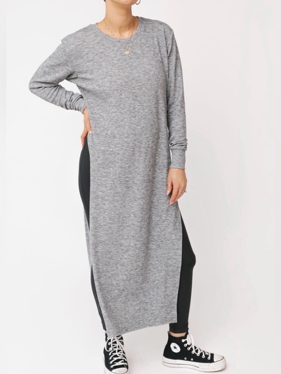 Smash + Tess Sweaters - Smash + Tess Heather Grey Maxi Sweater Size 2XL